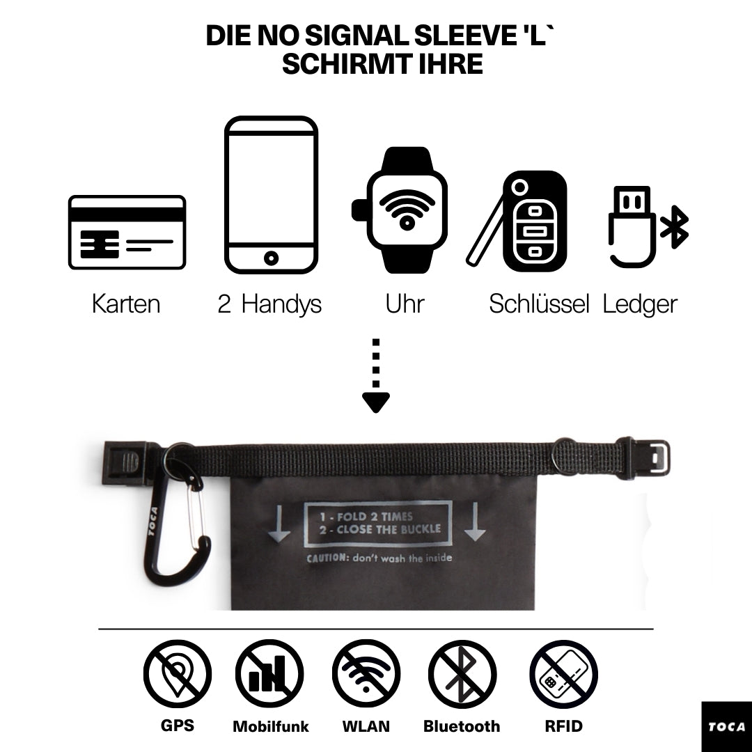 No Signal Sleeve L - Schutz vor Strahlung, Überwachung und Ablenkung