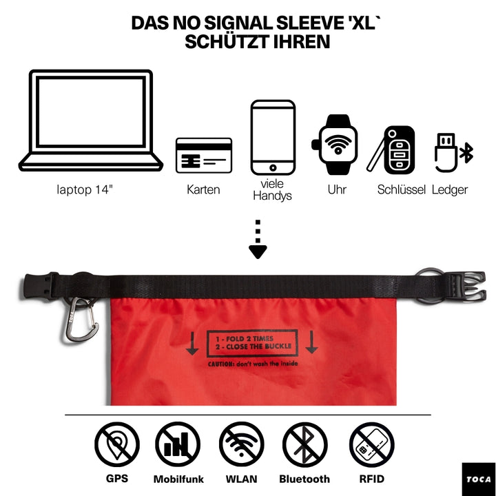 No Signal Sleeve XL (14") -Schutz vor Strahlung, Überwachung und Ablenkung für Laptop Case