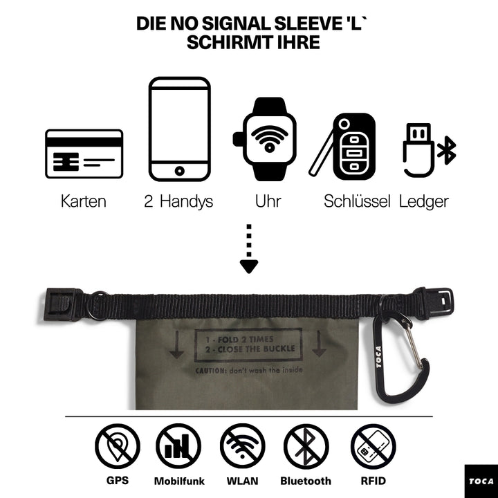 No Signal Sleeve L - Schutz vor Strahlung, Überwachung und Ablenkung