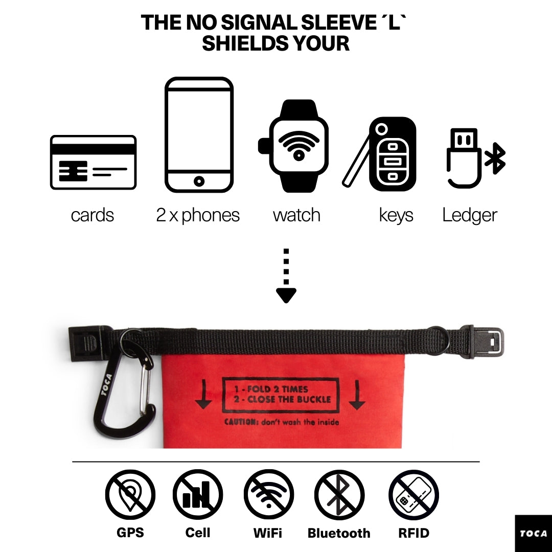 No Signal Sleeve L - Schutz vor Strahlung, Überwachung und Ablenkung